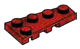 Wedge Plate 2 x 4 - Right in Red (Camo)