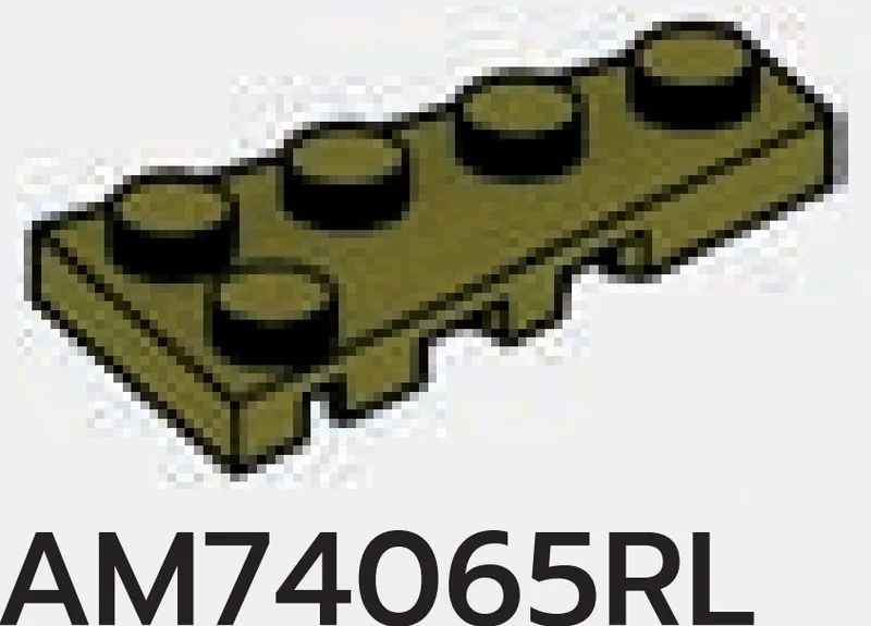 Wedge Plate 2 x 4 - Right in Green, Rich