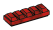 Tile 1 x 3 with five vertical trapezoidal projections in Red (Camo)