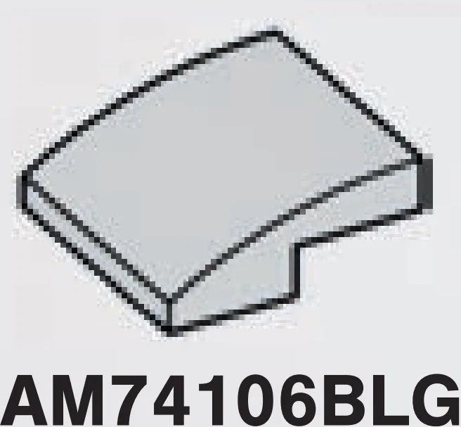 Slope 33 2 x 0.67 x 2 with Curved Slope in Gray, Dull
