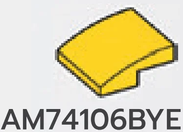 Slope 33 2 x 0.67 x 2 with Curved Slope in Yellow, Lemon