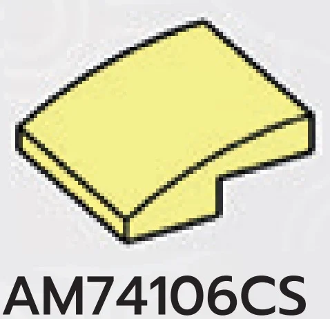 Slope 33 2 x 0.67 x 2 with Curved Slope in Yellow, Pastel