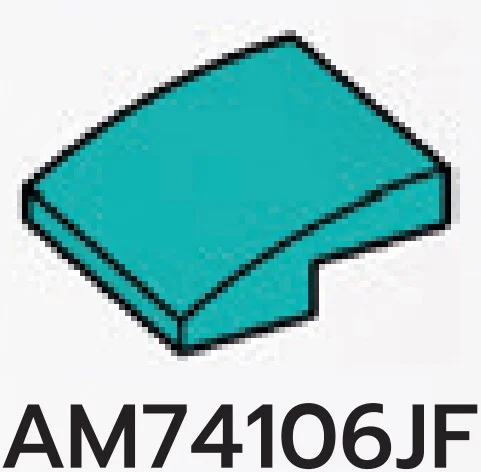 Slope 33 2 x 0.67 x 2 with Curved Slope in Blue, Robin's Egg
