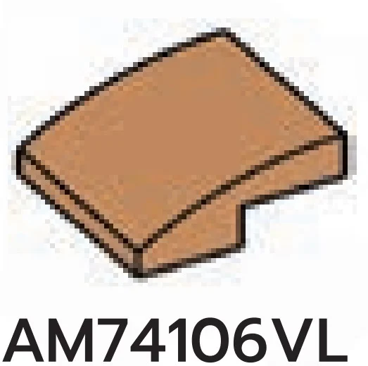 Slope 33 2 x 0.67 x 2 with Curved Slope in Brown, Light Nougat