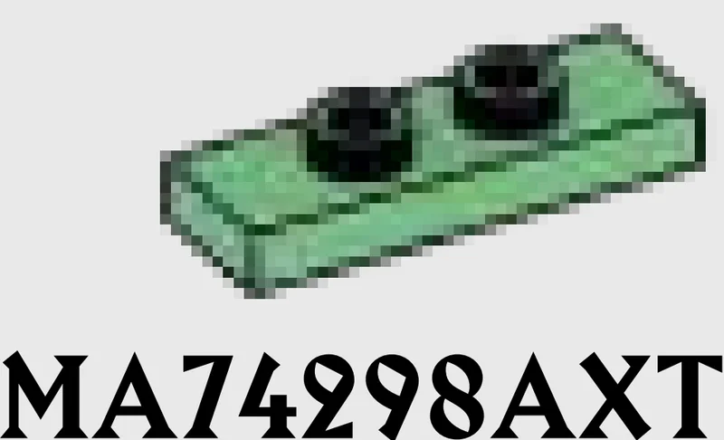 Plate Modified 1 x 3 with two studs in Green, Vertigris (Sand Green)