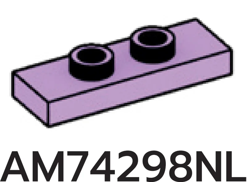 Plate Modified 1 x 3 with two studs in Purple, Lavender