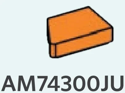 Wedge Tile 1 x 2 without corner, right in Orange, Smoky