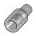 Connector: pipe, small with pin in Clear, Smoky (Translucent)