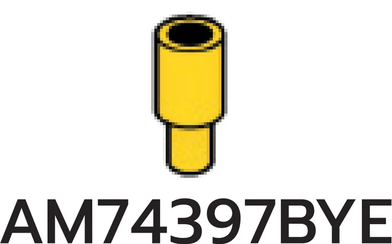 Connector: pipe, small with pin in Yellow, Lemon