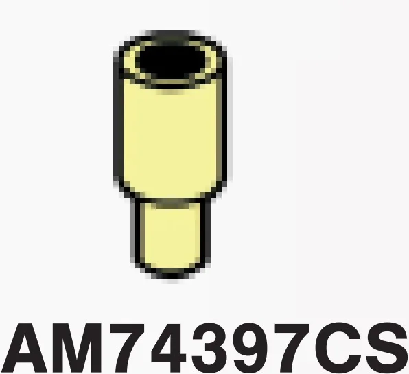 Connector: pipe, small with pin in Yellow, Pastel