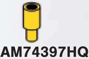 Connector: pipe, small with pin in Yellow, Dark
