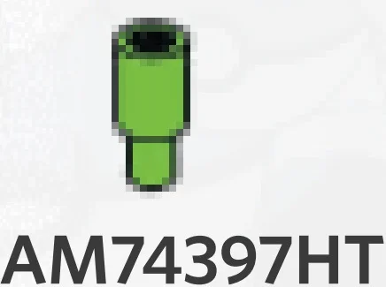 Connector: pipe, small with pin in Green, Soft Grass