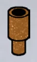 Connector: pipe, small with pin in Copper (Metallic)