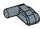 Side-View Mirror on a bar, Left in Gray, Light (Metallic)