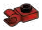 Plate Modified 1 x 1 with Horizonal Clip in Red (Camo)