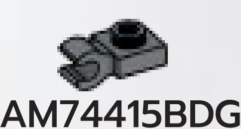 Plate Modified 1 x 1 with Horizonal Clip in Gray, Dark (Flake)