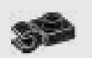 Plate 1 x 1 with horizonal clip in Gray, Dim (Metallic)