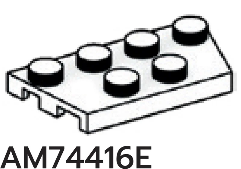 Wedge Plate 4 x 2 in White