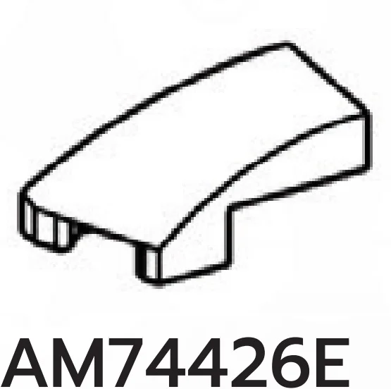Wedge 25 1 x 2 Curved Slope, Left in White