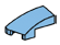 Wedge 25 1 x 2 Curved Slope, Left in Blue, Deep Pastel