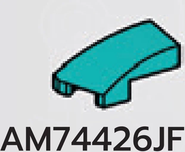 Wedge 25 1 x 2 Curved Slope, Left in Blue, Robin's Egg
