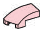 Wedge 25 1 x 2 Curved Slope, Left in Pink, Pale