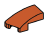 Wedge 25 1 x 2 Curved Slope, Left in Red, Brick