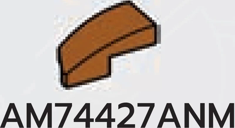 Wedge 25 1 x 2 Curved Slope, Right