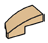 Wedge 25 1 x 2 Curved Slope, Right in Sand, Dark