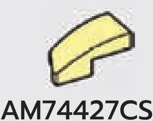 Wedge 25 1 x 2 Curved Slope, Right in Yellow, Pastel