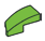 Wedge 25 1 x 2 Curved Slope, Right in Green, Soft Grass