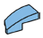 Wedge 25 1 x 2 Curved Slope, Right in Blue, Deep Pastel