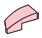 Wedge 25 1 x 2 Curved Slope, Right in Pink, Pale