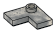 Plate 2 x 2 corner with one stud, center in Gray, Light (Camo)