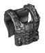 Armor: Modern Tactical Vest w/ 2x Pegs on Front & Hole for Backpack on Back, Molded Radio Detail on Left Shoulder & Space for Flag Patch on Center Front in Metal, Gunmetal (Metallic)
