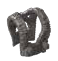 Figure, accessory: vest, combat in Black with Speckles, Metallic