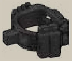 Leg Strap w/ 4 Rifle Bullets, 1 Pouch, & 1 Peg Attachment Point in Gray, Charcoal