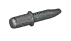 Melee: Combat Knife w/ Triple Diamond Detail on Handle & Slot for Peg Attachment in Gray, Dark (Flake)