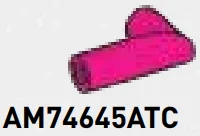 Connector: pipe, small 3 studs long elbow in Pink, Barbie
