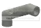 Connector: pipe, small 3 studs long double angle in Yellow, Goldenrod