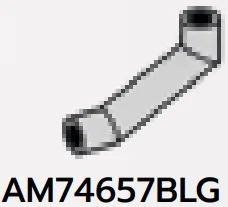 Connector: pipe, small 3 studs long double angle in Gray, Dull
