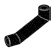Connector: pipe, small 3 studs long double angle in Black (Metallic)