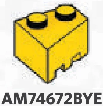 Wedge Brick 2 x 2 without right corner in Yellow, Lemon