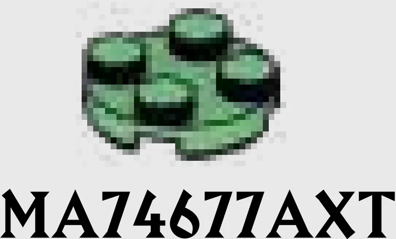 Plate 2 x 2 round in Green, Vertigris (Sand Green)