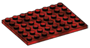 Plate 6 x 8 in Red (Camo)