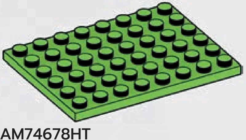 Plate 6 x 8 in Green, Soft Grass