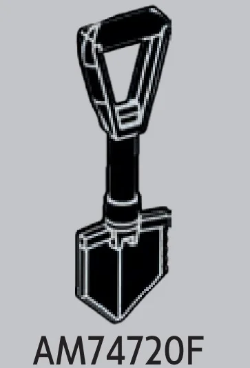 Tool: shovel, entrenching tool, modern in Black