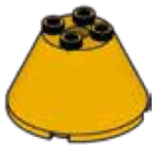 Cone 4 x 2 x 4 with hole in Sand, Dark