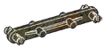 Vehicle body: snowmobile track wheel frame with axles in Green, Dark (Camo)