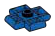 Plate 1 x 1 with four handles in Blue